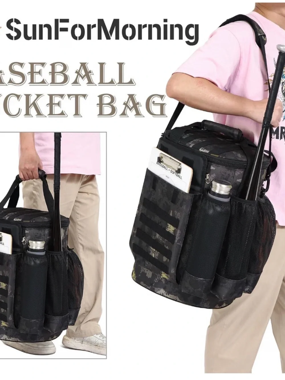 Baseball Bucket Bag Baseball Coaching Accessories Organizer